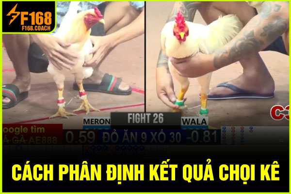 Cách phân định kết quả chọi kê